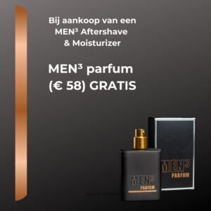 FEESTPROMO MEN3 aftershave + moisturizer + GRATIS parfum